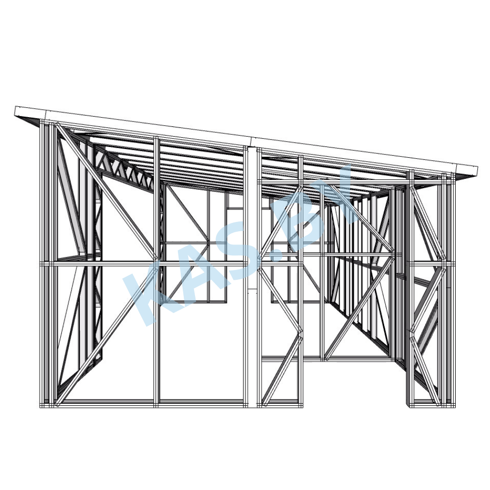 Каркас беседки из ЛСТК 3,9 х 5,9 м