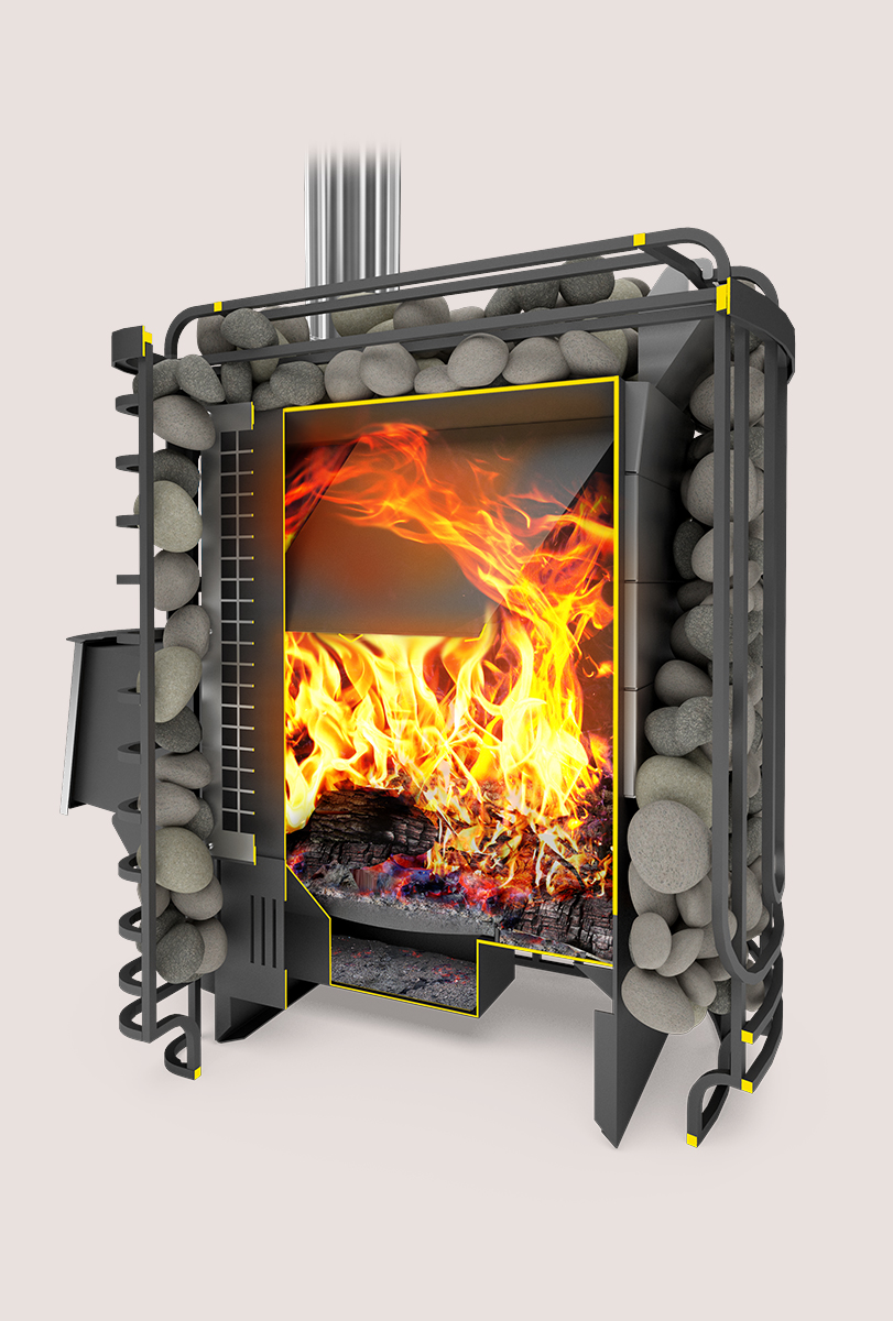 Печь банная Теплодар Сибирский утёс-20 ЛП Профи