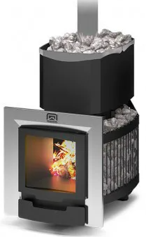 Печь банная Теплодар Русь-сетка 12 Л Панорама