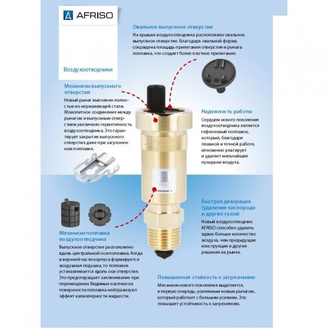 Воздухоотводчик Afriso автоматический 1/2 (77 735 10)