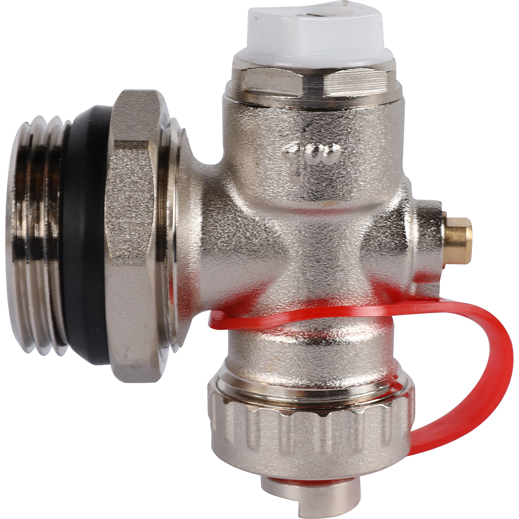 Регулируемый концевой фитинг с дренажным вентилем, ручной воздухоотводчик 1" ROMMER (RMS-1001-020001)