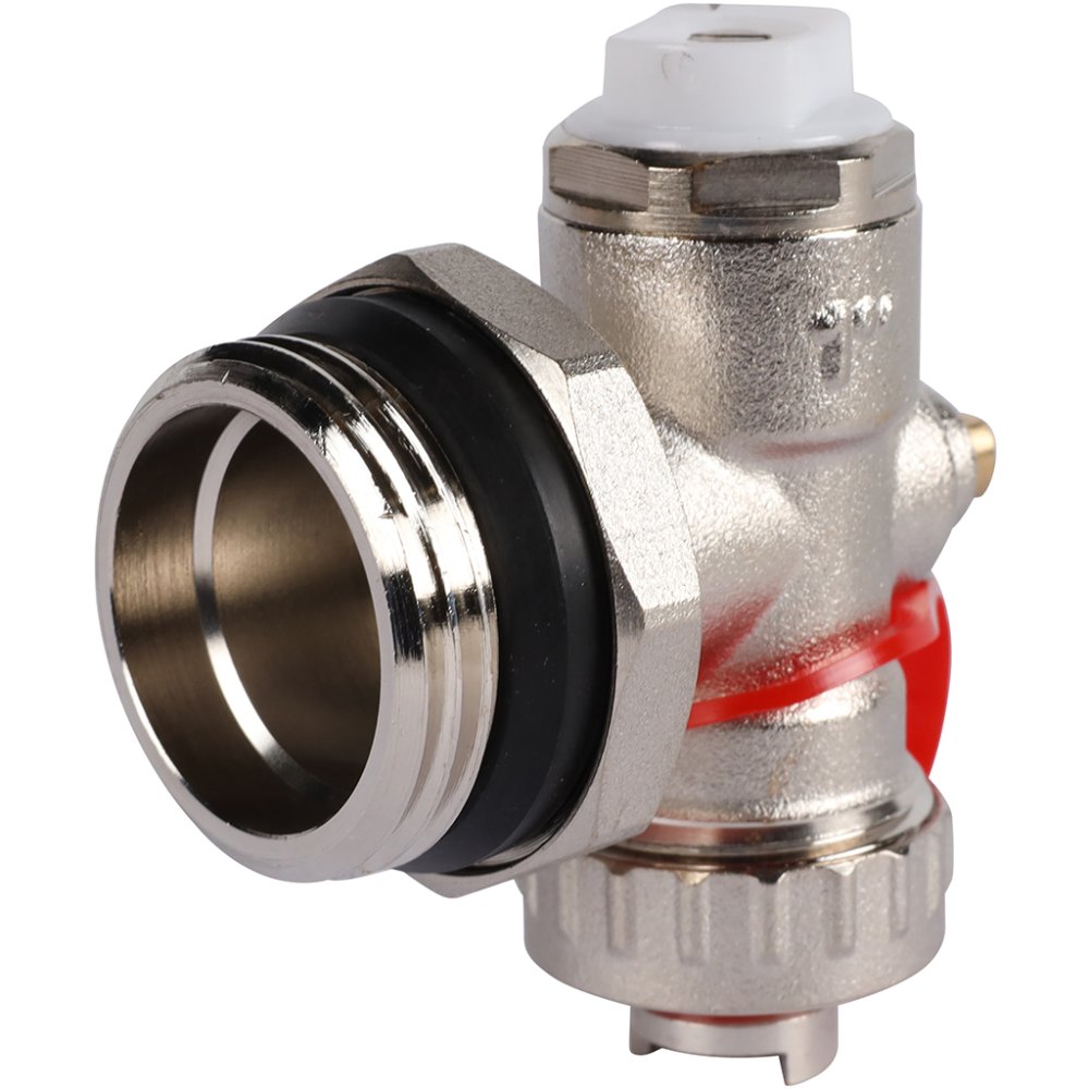 Регулируемый концевой фитинг с дренажным вентилем, ручной воздухоотводчик 1" ROMMER (RMS-1001-020001)