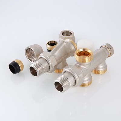 Узел термостатический для нижнего подключения радиатора Valtec 1/2"х100%х3/4 евроконус (VT. 225 K.N)