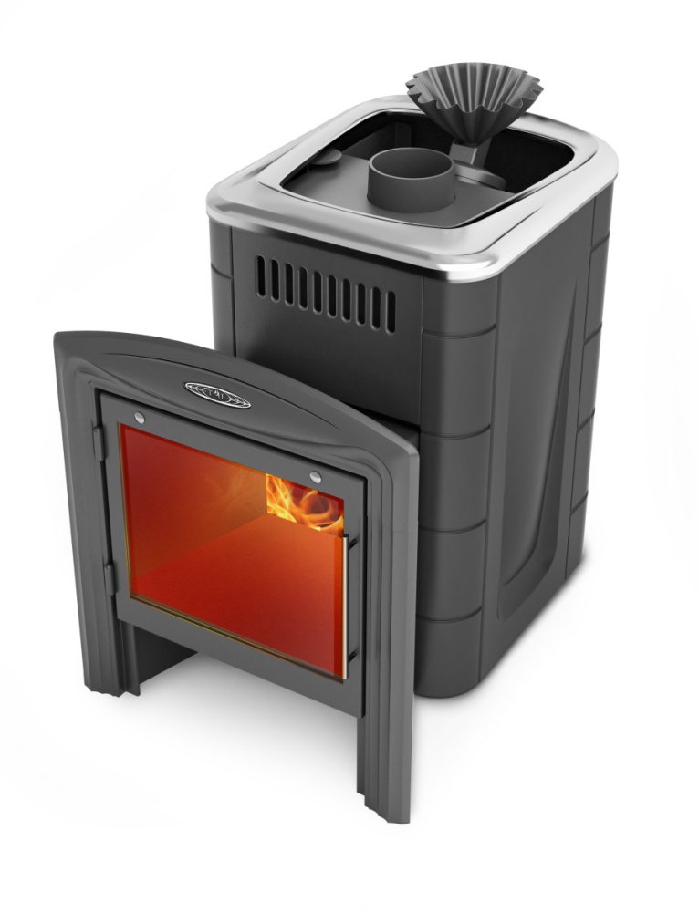 Печь банная Термофор (TMF) Гейзер Мини 2016 Carbon Витра ЗК антрацит