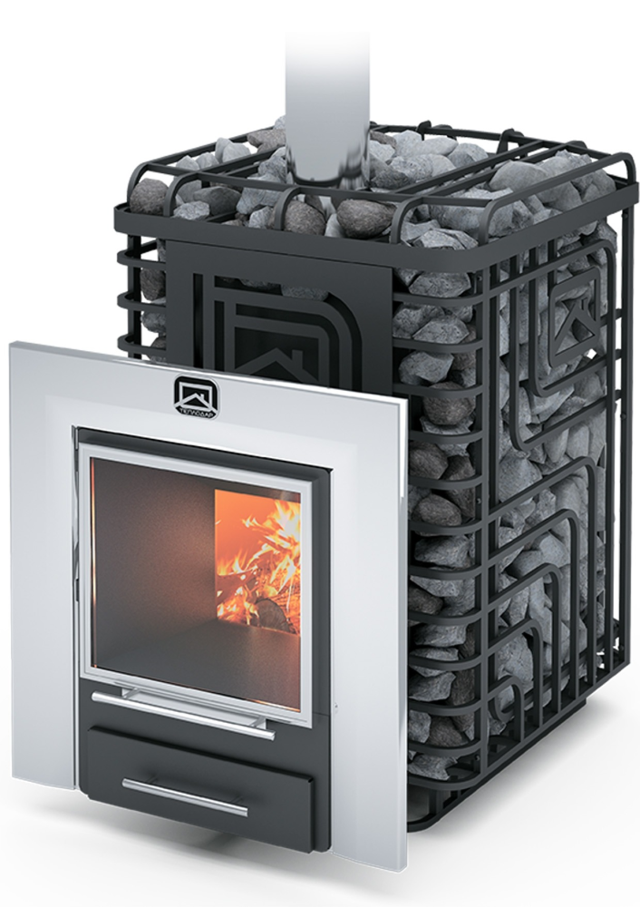 Печь банная Теплодар Сибирский утёс-20 ЛП Профи Панорама