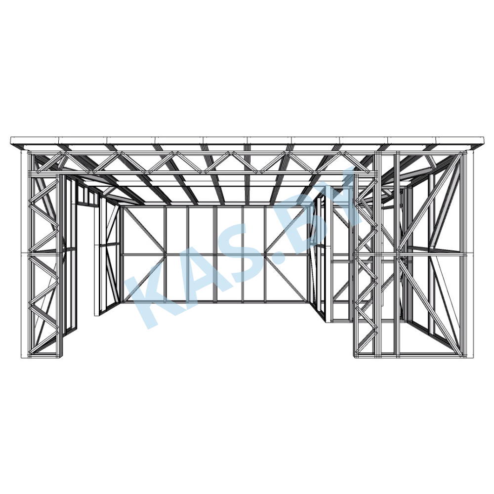 Каркас беседки из ЛСТК 3,9 х 5,9 м