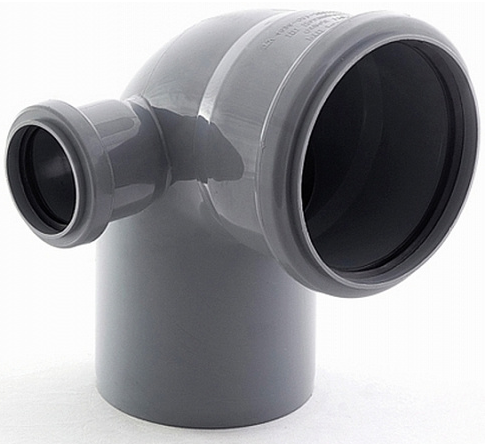 Отвод комбинированный ПП 90° с дополнительным входом слева 110х50 мм Ostendorf HT Safe