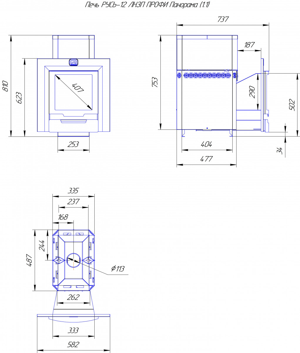 Печь банная Теплодар Русь-12 ЛНЗП Профи