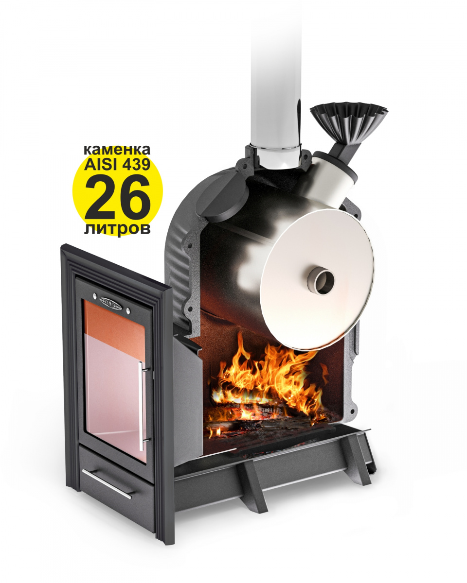 Печь банная Термофор (TMF) Чёрная Жемчужина (каменка AISI 439)