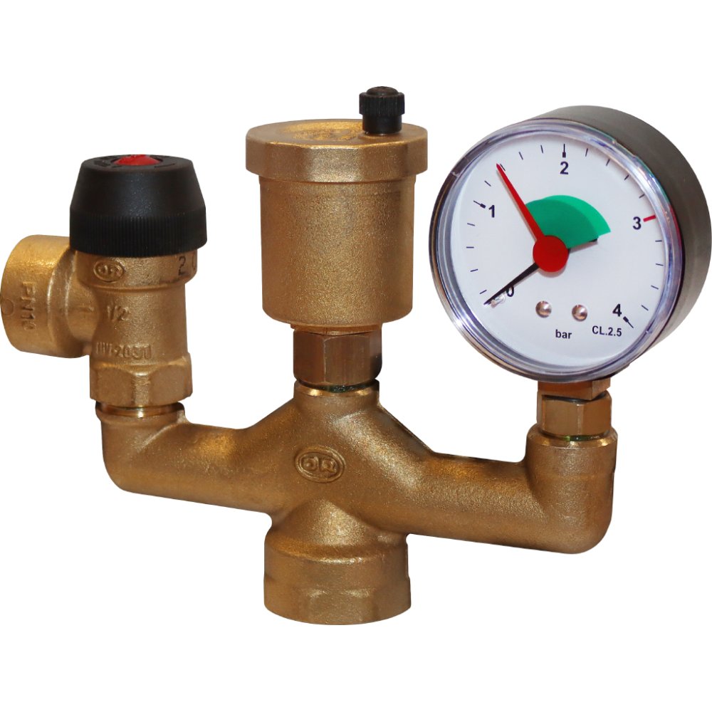 Группа безопасности котла (до 50 кВт) (без теплоизоляции) STOUT (SVS-0040-015025)