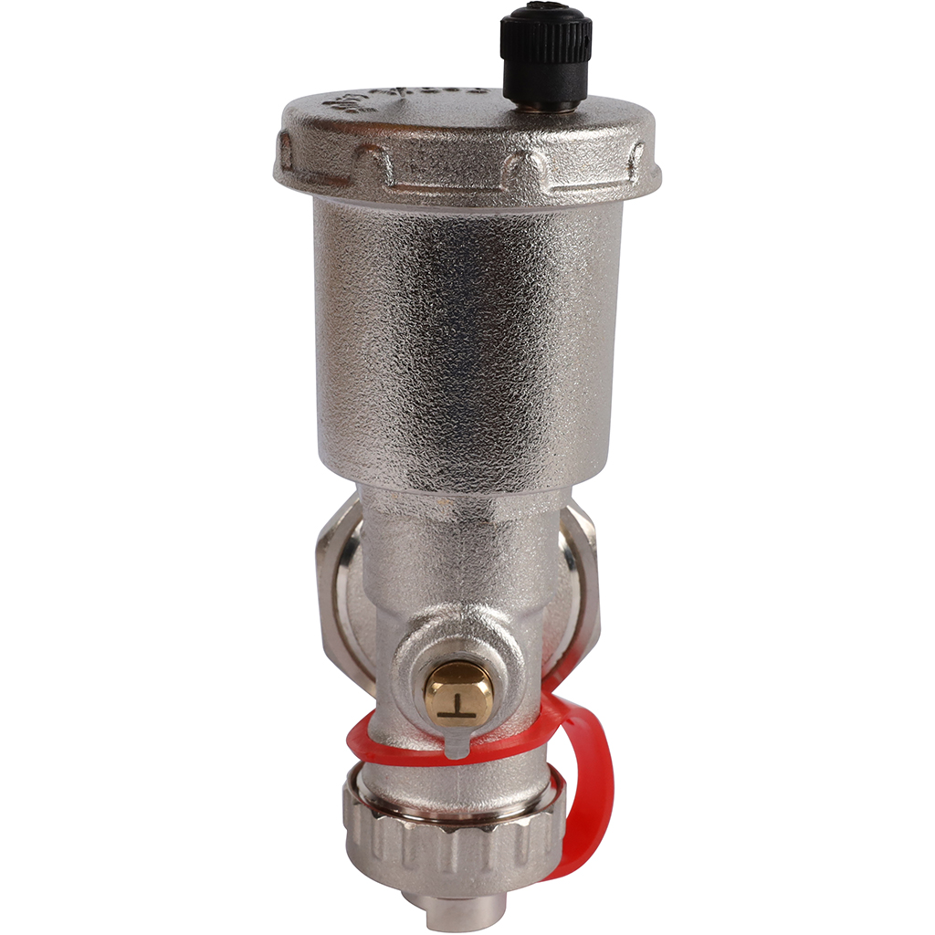 Регулируемый концевой фитинг с дренажным вентилем, автоматический воздухоотводчик 1" ROMMER (RMS-1001-010001)