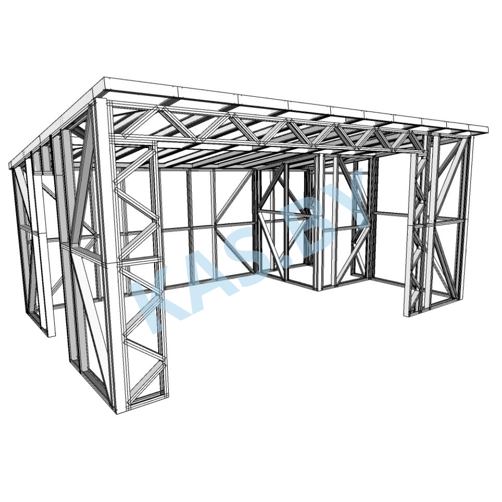 Каркас беседки из ЛСТК 3,9 х 5,9 м