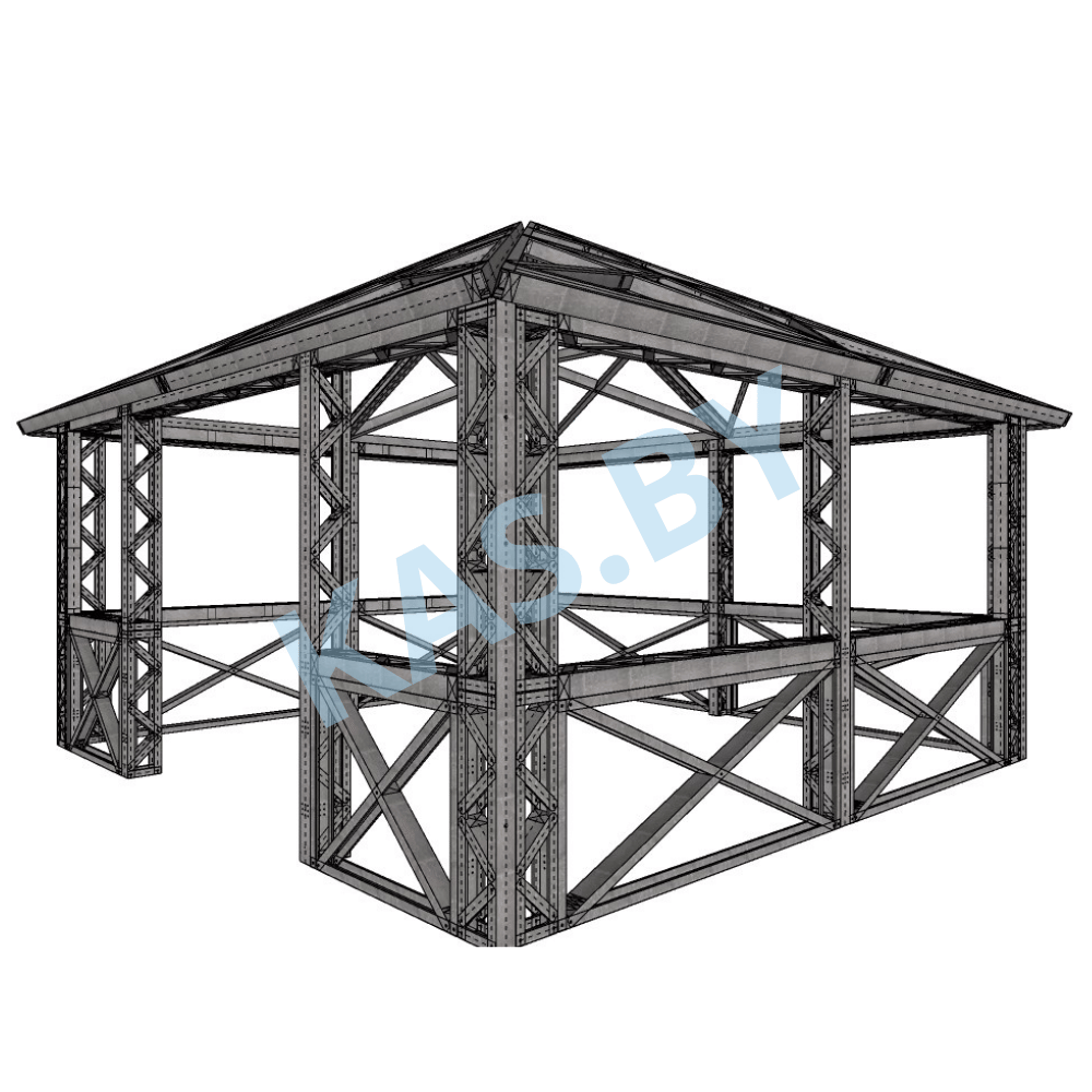 Каркас беседки из ЛСТК 4,5 х 4,5 м