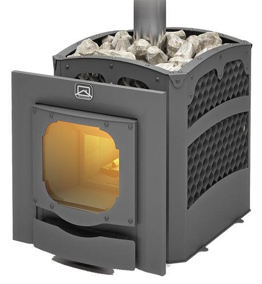 Печь банная Теплодар Былина сетка 24 Ч Панорама