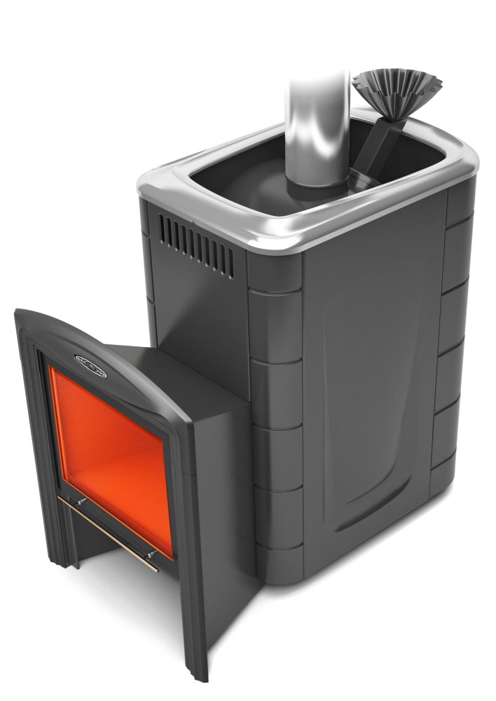 Печь банная Термофор (TMF) Гейзер Супер Inox Витра антрацит