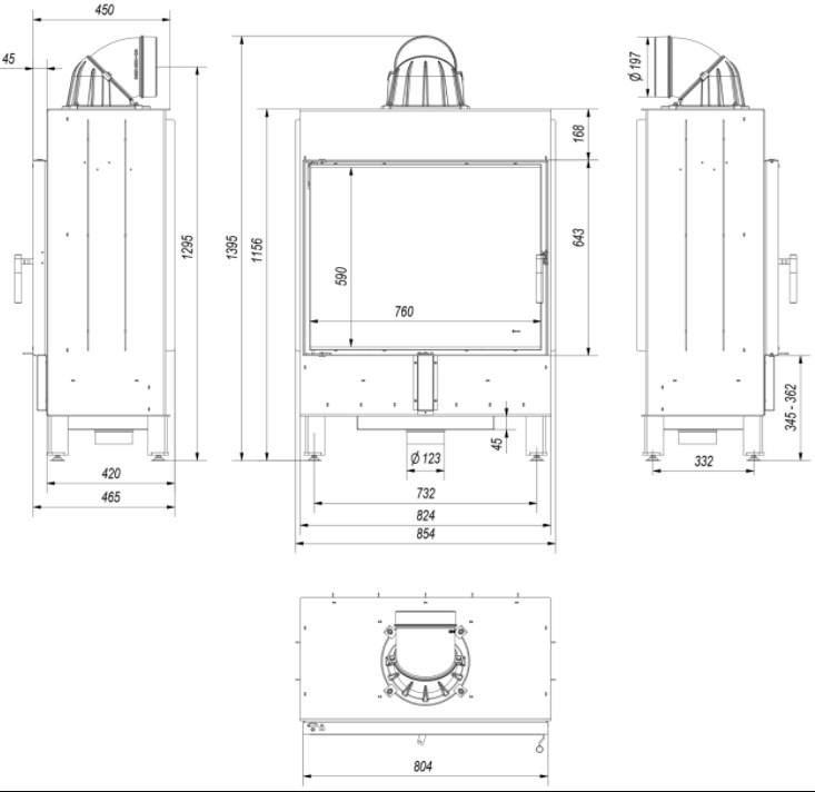 Топка Kratki Lucy 15 кВт