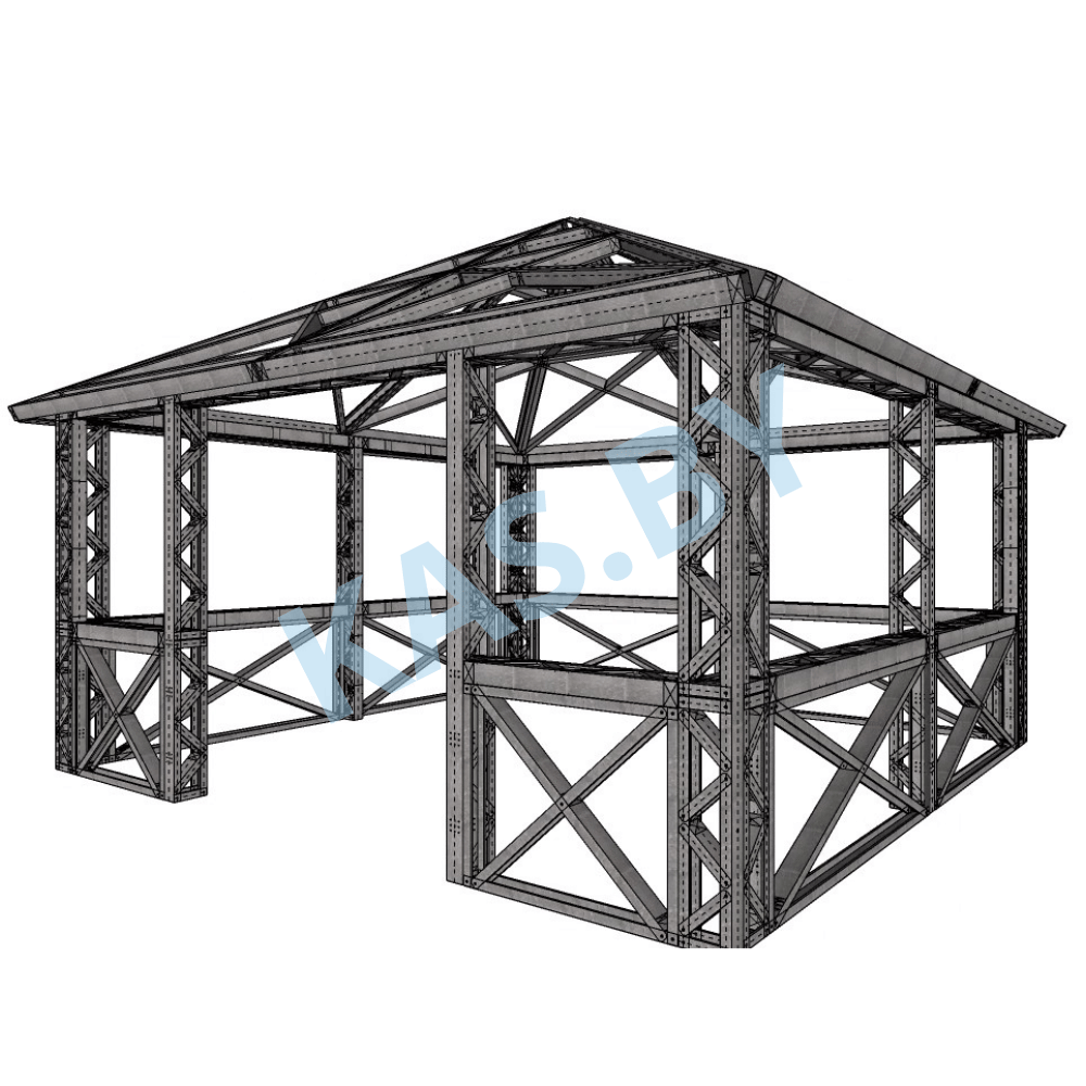 Каркас беседки из ЛСТК 4,5 х 4,5 м