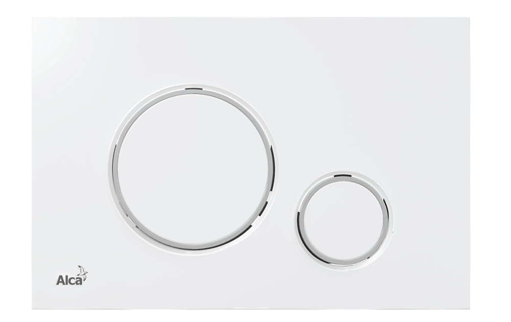 Кнопка управления для скрытых систем инсталляции, белый/хром-глянец Alcaplast M770 THIN