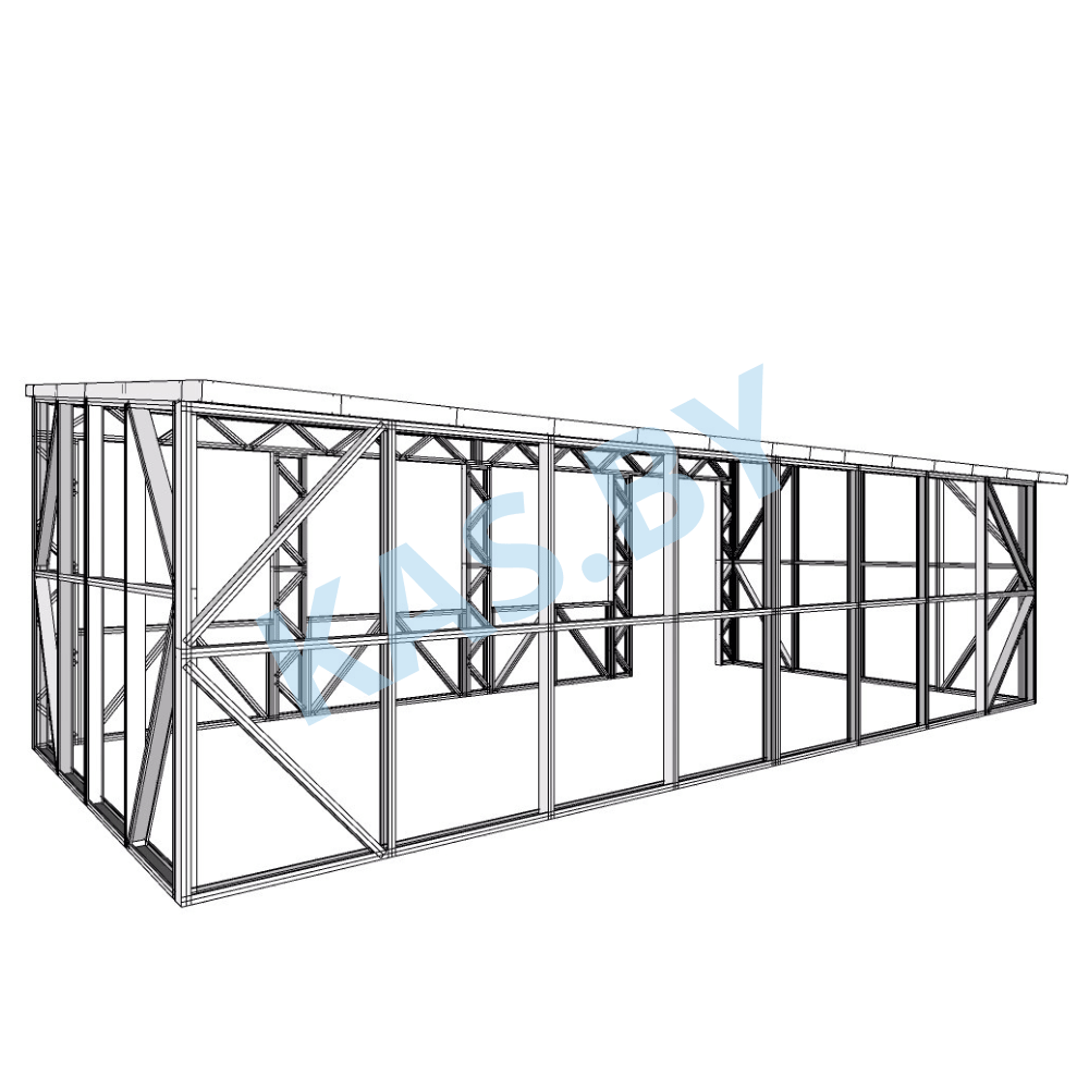 Каркас беседки из ЛСТК 4 х 8 м