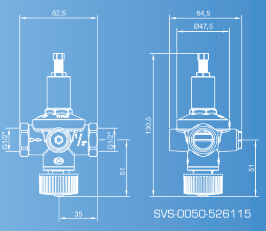 Клапан автоматической подпитки 1/2 ВН/ВН с выходом под манометр STOUT (SVS-0050-526115)