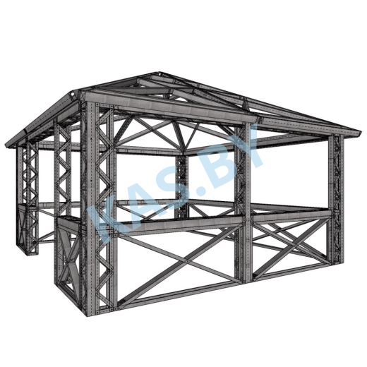 Каркас беседки из ЛСТК 4,5 х 4,5 м