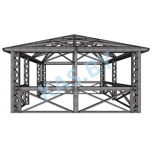 Каркас беседки из ЛСТК 4,5 х 4,5 м