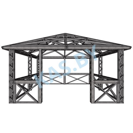Каркас беседки из ЛСТК 4,5 х 4,5 м