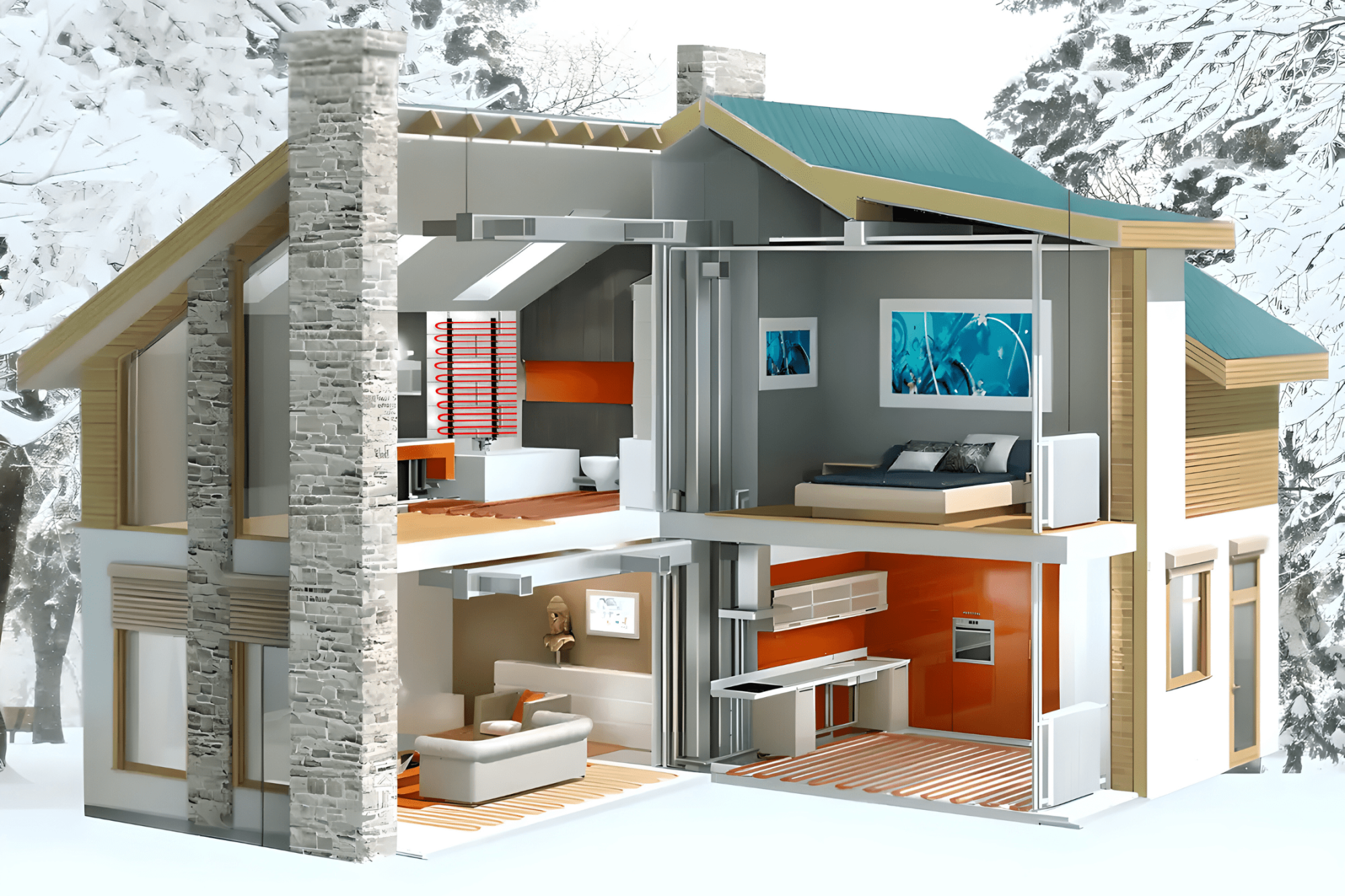 Электроотопление дома электрическим теплым полом