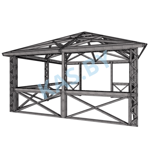 Каркас беседки из ЛСТК 4,5 х 4,5 м