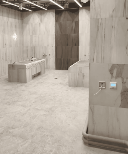 Теплый пол в бане, хамам, сауне