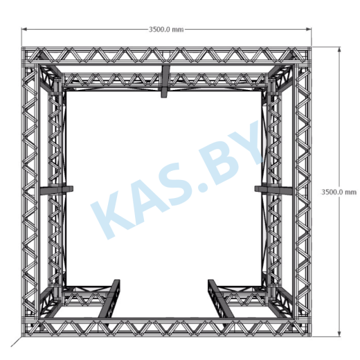 Каркас беседки из ЛСТК 3,5 х 3,5 м