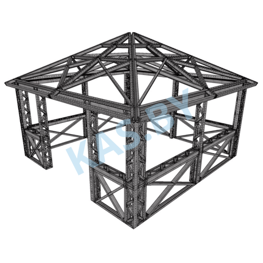 Каркас беседки из ЛСТК 4,5 х 4,5 м