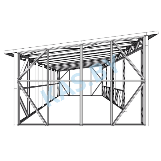 Каркас беседки из ЛСТК 4 х 8 м