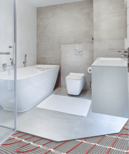 Комплект теплого пола для ванной и санузла