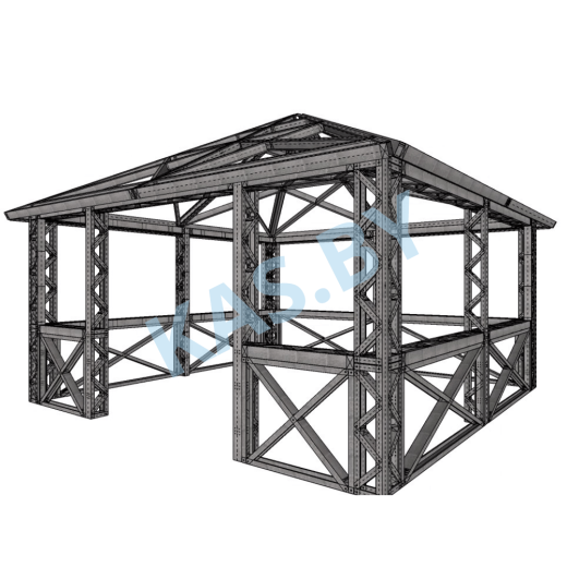 Каркас беседки из ЛСТК 4,5 х 4,5 м