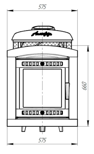 Печь банная ProMetall Атмосфера L с комбинированной облицовкой "ОКАМЕНЕВШЕЕ ДЕРЕВО"