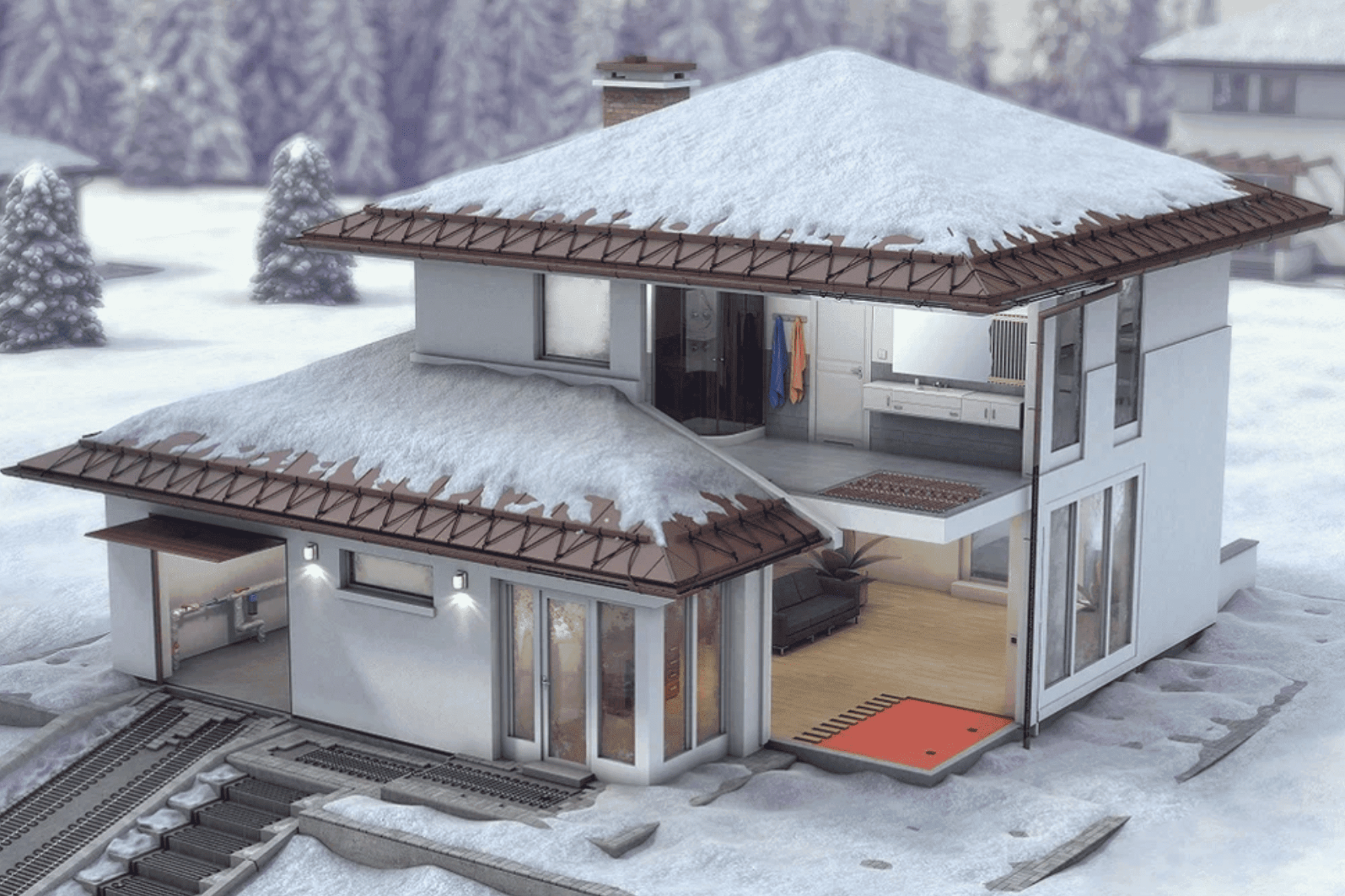 Электрообогрев кровли и водостоков