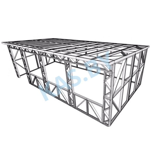 Каркас беседки из ЛСТК 4 х 8 м