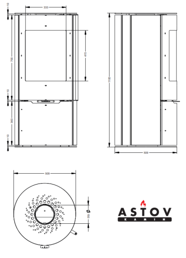 Печь-камин ASTOV R1.0